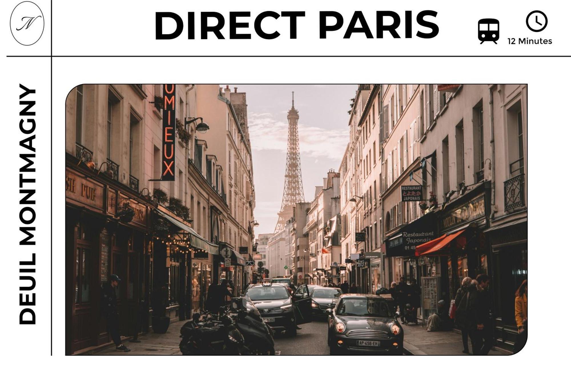 Parisian Retreat Pour 5 Personnes - 12 Min De Paris - Proche Gare Leilighet Deuil-la-Barre Eksteriør bilde